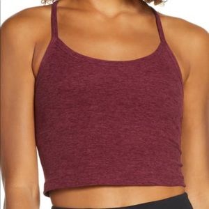 SPACEDYE SLIM RACERBACK CROPPED TANK